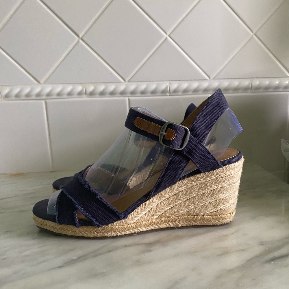 Lucky Brand Margaline Espadrille Navy Wedge